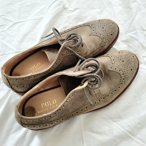 POLO RALPH LAUREN Oxford Lace up 8D Torrington Suede Wingtip Derby Shoes… - Picture 6 of 12